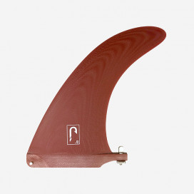 8.0" longboard single fin - Red fiberglass