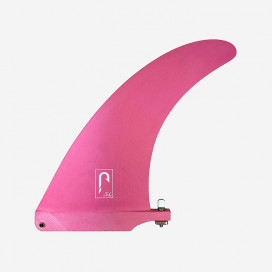 7.5" longboard single fin - Pink tint fiberglass
