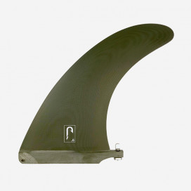 9.0" longboard single fin - Green fiberglass