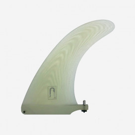 8.0" longboard single fin - Clear fiberglass
