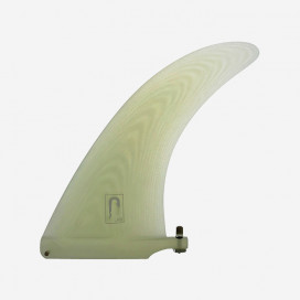 8.5" longboard single fin - clear fiberglass