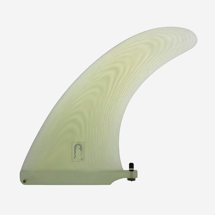 9.0" longboard single fin - Clear fiberglass