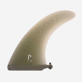 9.0" longboard single fin - Smoke tint fiberglass