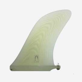 9.25" longboard single fin - Clear fiberglass