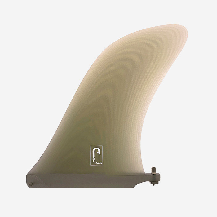 9.25" longboard single fin - Smoke tint fiberglass