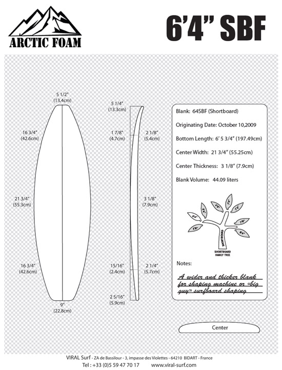 ARCTIC 6'4'' Shortboard