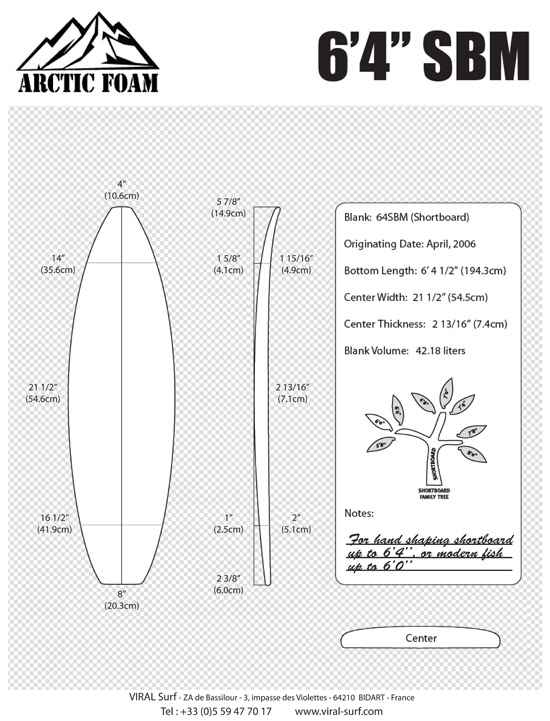 ARCTIC 6'4'' Shortboard