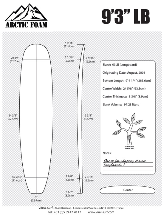 ARCTIC 9'3'' Longboard